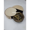 thumbnail image 1 of 4.5" Brass Sundial Compass With White Case ~ Nautical Gift Item, 1 of 3