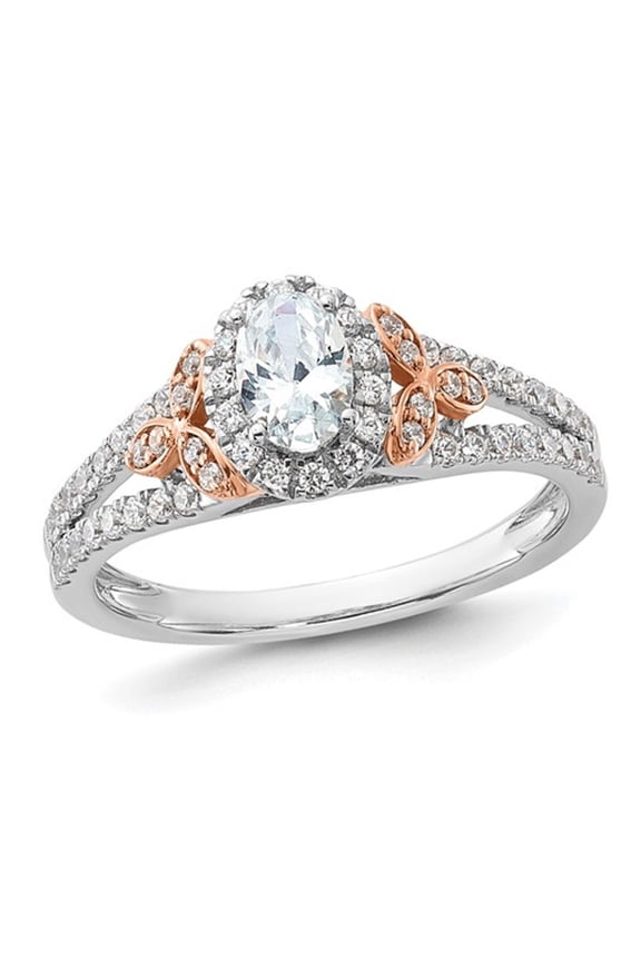 4/5 Carat (Ctw G-H, SI1-SI2) Lab Grown Diamond Engagement Halo Ring in 14K White Gold