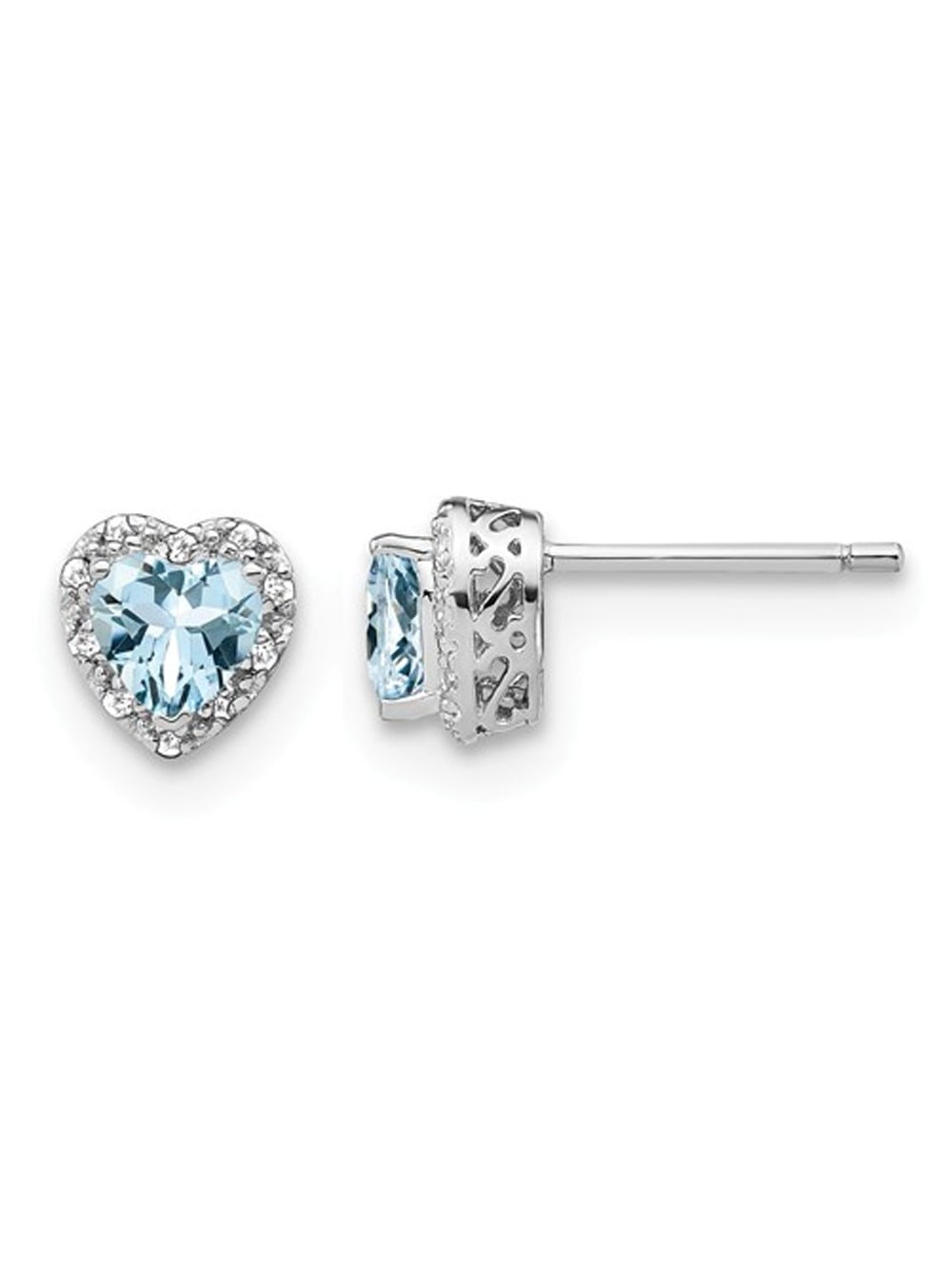 Aquamarine deals heart earrings