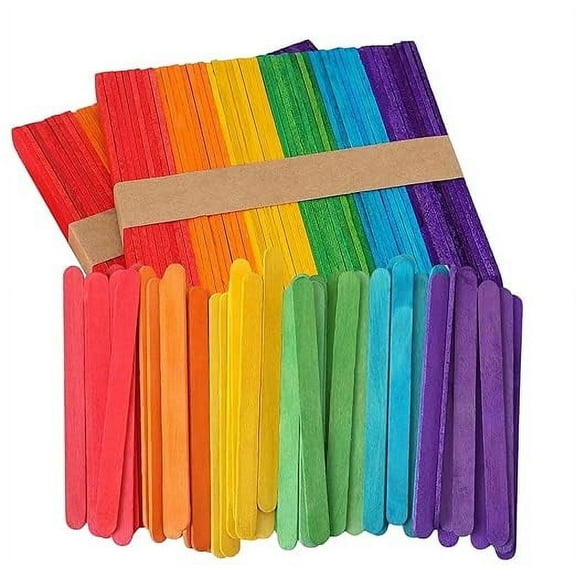 4.5" Colored Craft Sticks/Popsicle/Crafting 3/8" - Package of 1,000ct