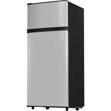Manastin 4.5 Cu.ft Mini Refrigerator with Freezer,Small Refrigerator for Office,Kitchen,Dorm and Bedroom ,2 Doors Mini Fridge with Adjustable Shelves(Sliver)