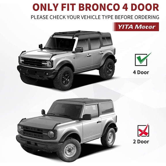 4.5'' Drop Running Boards for 2021-2026 Ford Bronco 4 Door Side Steps Nerf Bars