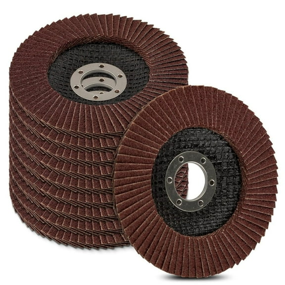10 Pcs 4.5" Flap Disc with Red Mesh Backing Plate, 80 Grit 4.5x7/8 Inch Angle Grinder Wheel Discs, Multi-Style Grinding Wheels for Metal/Stainless Steel/wood/plastic
