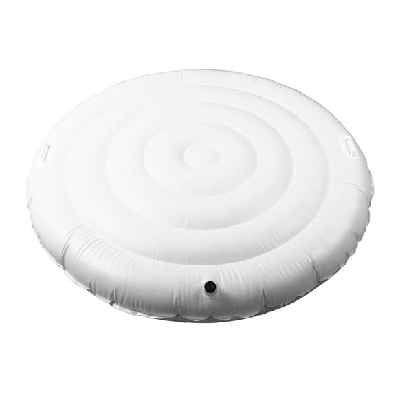 4.5 Ft Inflatable Hot Tub Cover Dustproof  Waterproof Pool Covers Foldable Energy Saving Lid for Round Outdoor Inflatable Hot Tubs Covers Replacement Save Energy Sets