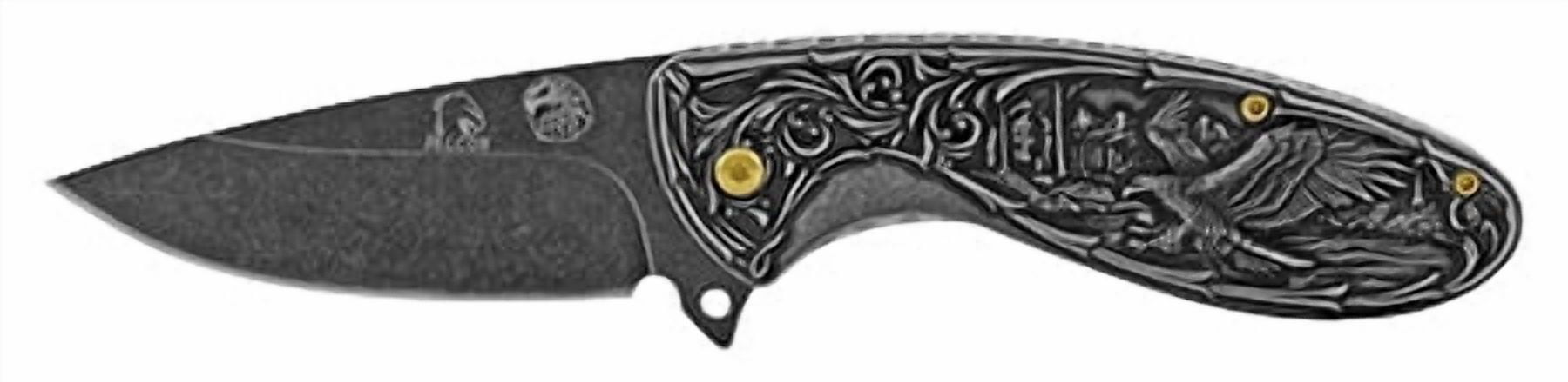 4.5" Full Metal Stainless Steel America the Beautiful Folding Pocket Knife.