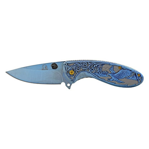 4.5" Full Metal Stainless Steel America the Beautiful Folding Pocket Knife.