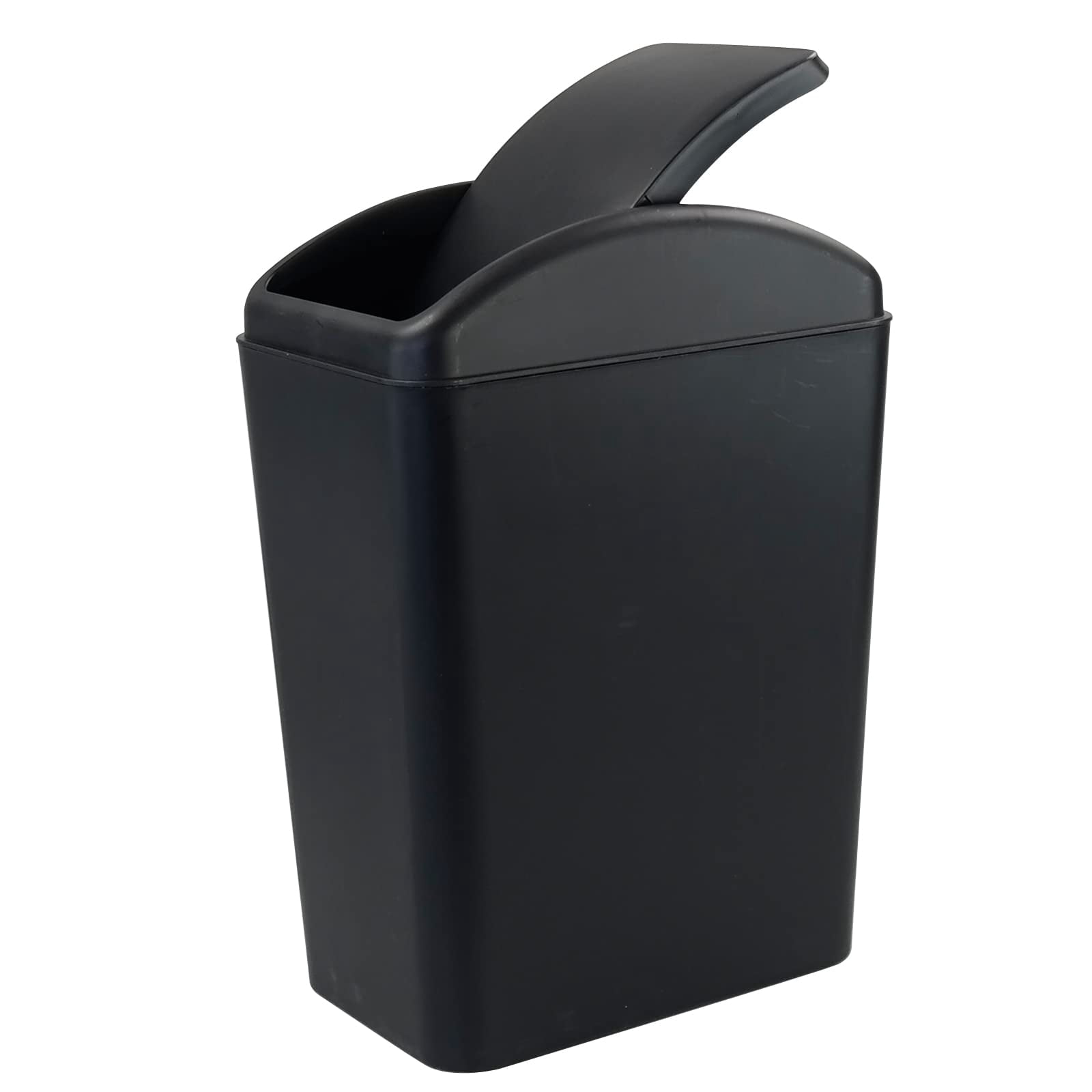 4.5 Gallon Plastic Swing-top Trash Can Black