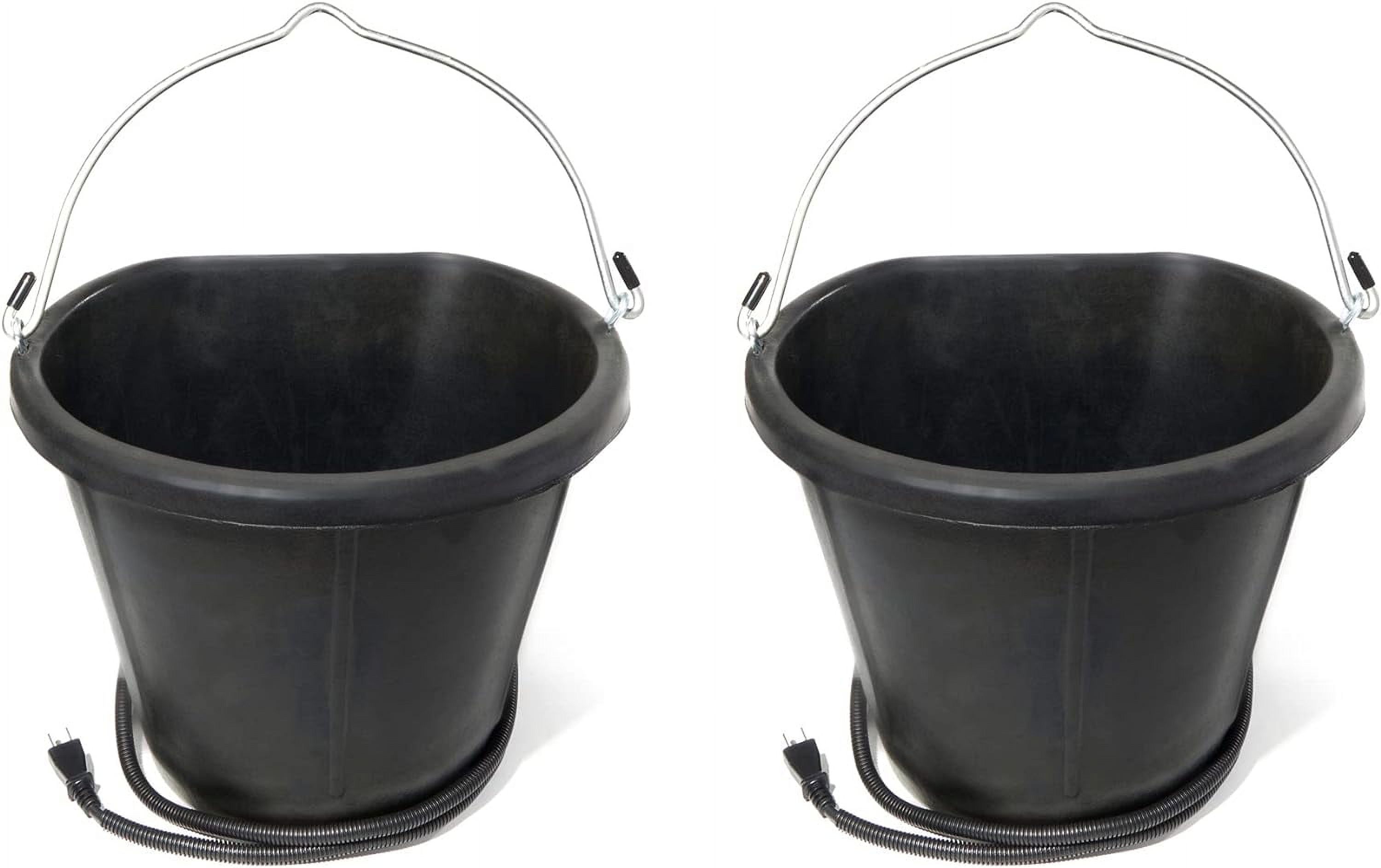 4.5 Gallon Rubber 90 Watt Heated Bucket W/ Built In Thermostat To