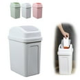 thumbnail image 1 of 4.5 Gallon Trash Can with Swing Lid, Plastic Swing Top Trash Can (Grey), 1 of 8
