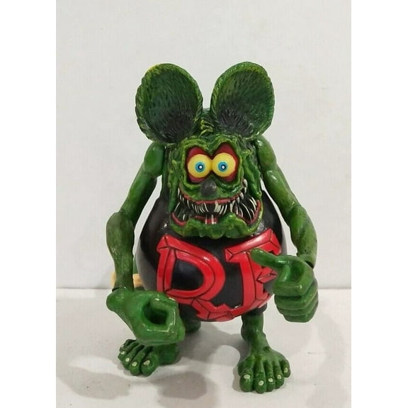 4.5" Green RatFink Ed Big Daddy Roth RF Action Figure Collect -12cm