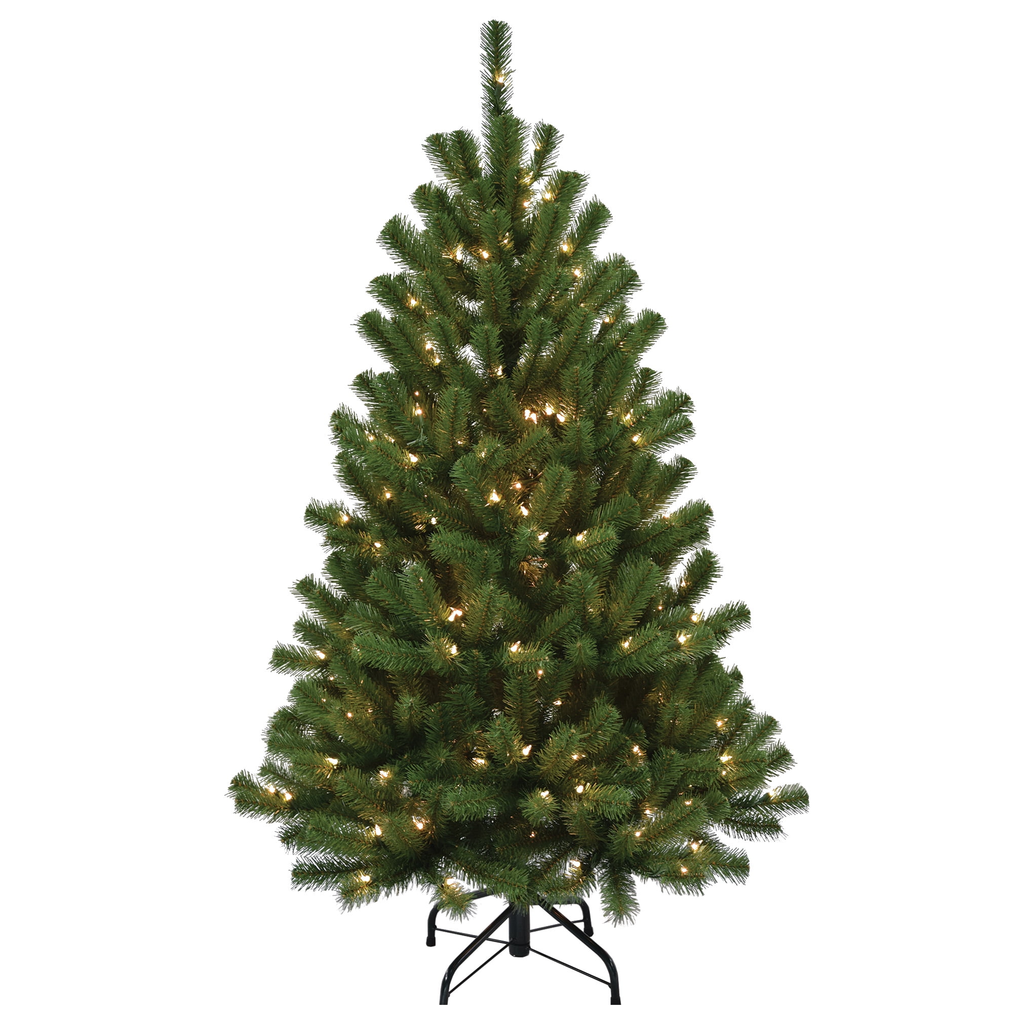 4.5 ft Hinged Noble Fir Artificial Christmas Tree with 200 Clear LED Lights