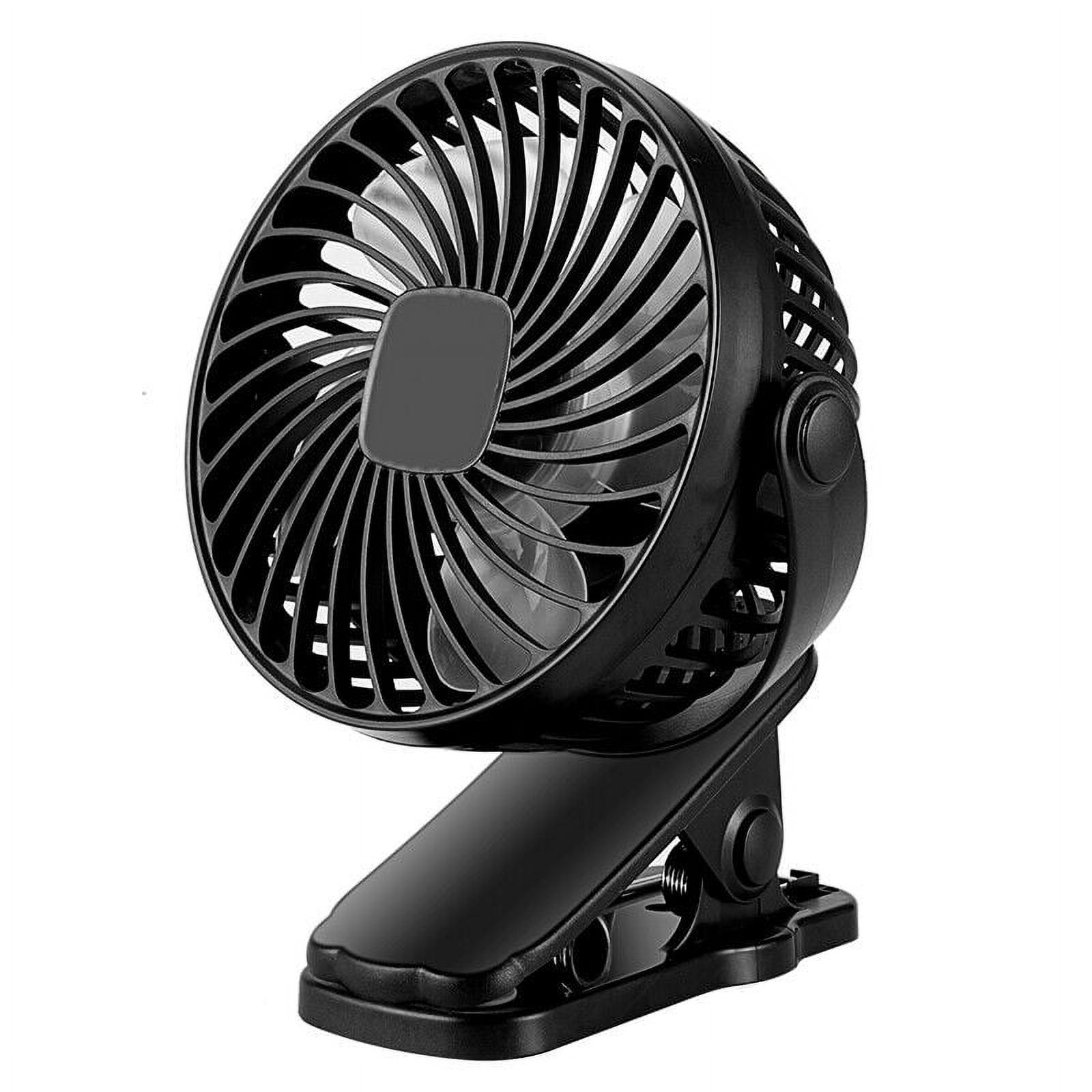 4.5 Inch Clip on Fan USB Rechargeable Portable Fans 3 Speeds Table Desk