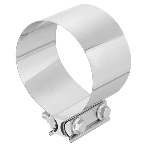 4.5 Inch Exhaust Clamp, 304 Stainless Steel Butt Joint Band Clamp