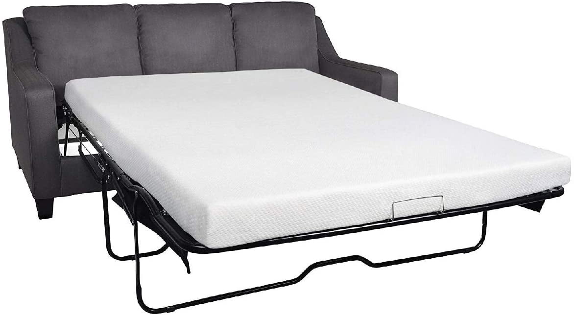 4.5 Inch Memory Foam Replacement Mattress with Breathable, Waterproof and Washable Cover for Full Size Sleeper Sofa and Couch Beds (Sofa Not Included) - Full
