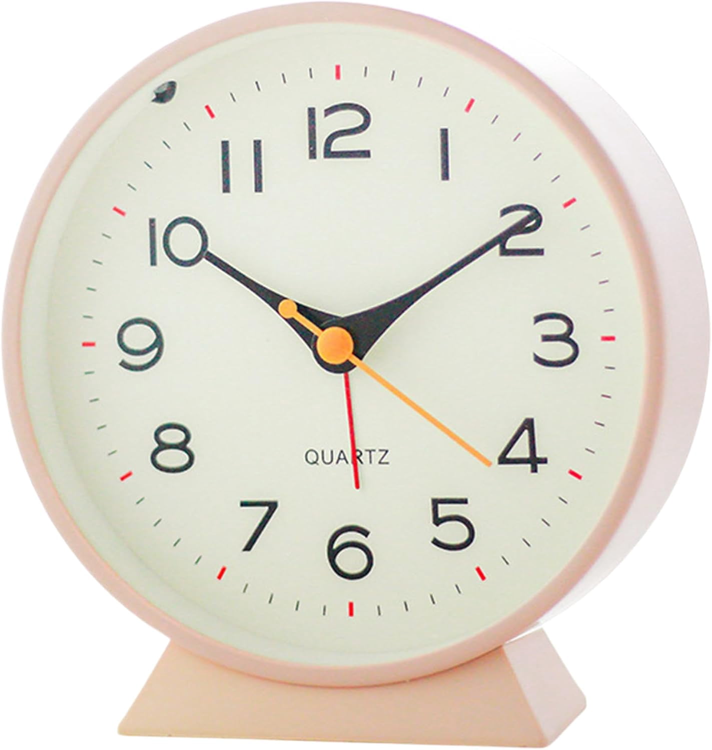 Alamer Clock 4.5 Inch Retro Analog Alarm Clock Silent Quartz Bedside Table Clock ...