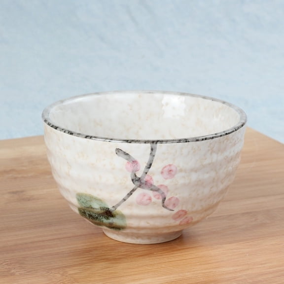 4.5 Inch Retro Floral Glazed Porcelain Rice Bowl Multi Pattern Japanese Ceramic Soup Bowl Microwave Dishwasher Safe Stackable Dinner Bowl For Ramen Cereal Dessert Home Catering Kitchen Tableware