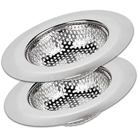 4.5-Inch Stainless Steel Kitchen Sink Strainer with Wide Rim & Anti-Clog Holes