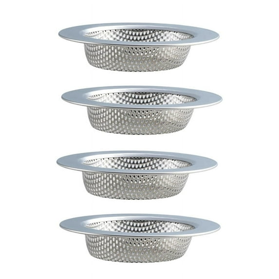 4.5 Inch Stainless Steel Sink Strainer Stainless Steel Sink Drain Basket 4 Piece Set for Kitchen Sink Drain Basket