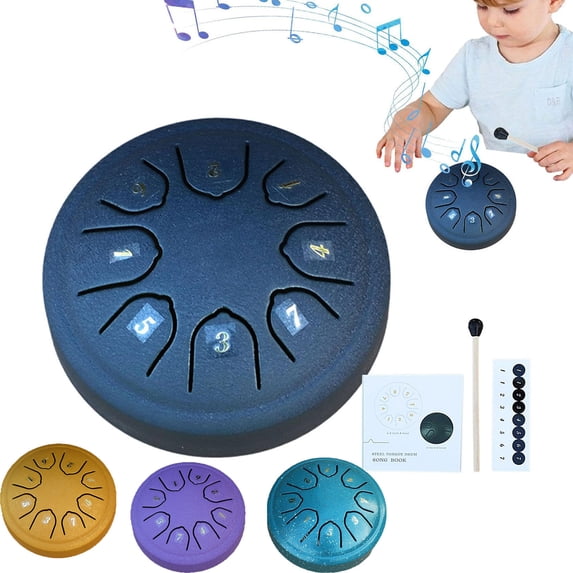4.5 Inches 8 Notes Rain Drum, Rain Music Maker Outside, Steel Tongue Drum Rain Chime, Rain Drum Instrument for Outside, Steel Tongue Drum Rain Chime Waterproof, Rain Drum for Garden