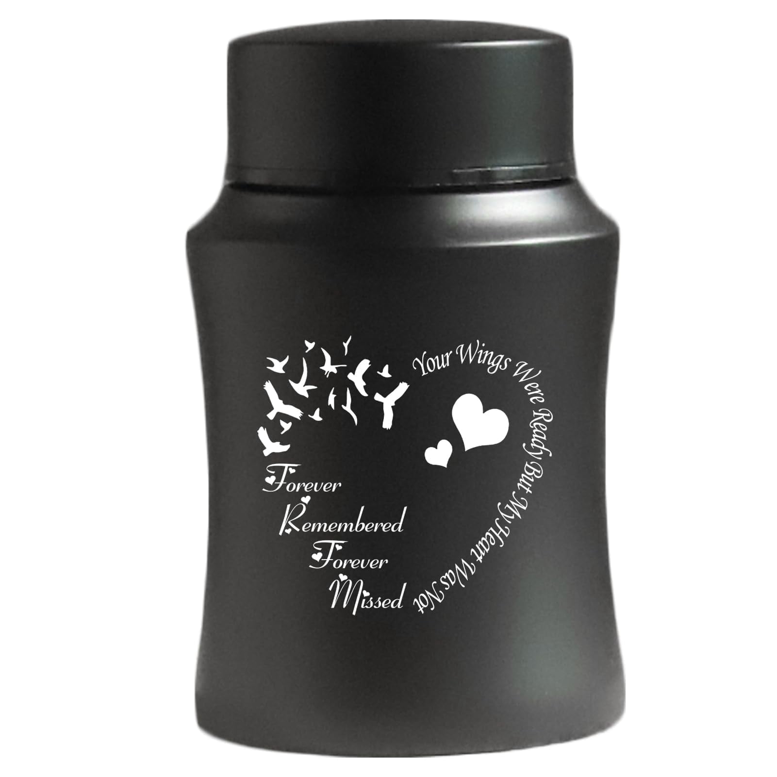 4.5 Inches Small Urn for Human Ashes Small Keepsake Urn Heart Pattern Memorial Ashes ContainerStainless Steel Mini Cremation Urn