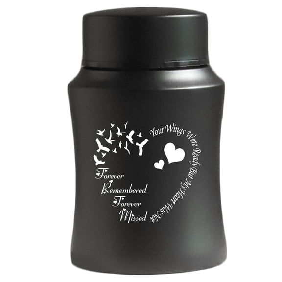 4.5 Inches Small Urn for Human Ashes Small Keepsake Urn Heart Pattern Memorial Ashes ContainerStainless Steel Mini Cremation Urn