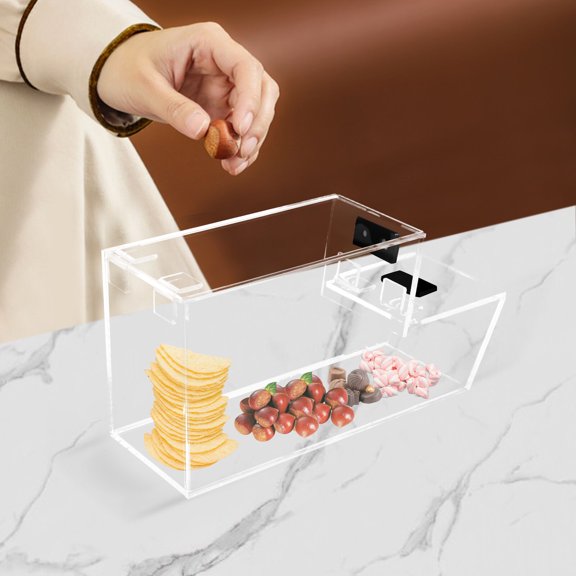 PEAKORA4.5 L Clear Stackable Acrylic Candy Bin Cereal Dry Foods Storage Box Dispenser