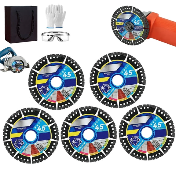 4.5" Multifunction Saw Blade, Multi-Purpose Saw Blades : Cut Through Anything for Unmatched Power and Precision, All Purpose Grinder Blades for Cutting Tile, Marble, Metal(5Pcs)