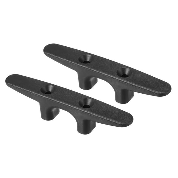 4.5" Nylon Boat Dock Cleat Kayak Cleat Dock Rope Tie Cleat for Marine Deck, Black 2 Pack