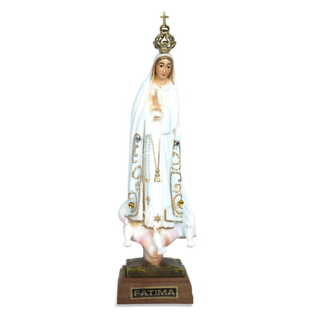 4.5" Our Lady of Fatima Statue - Hand Painted (Painted Eyes)