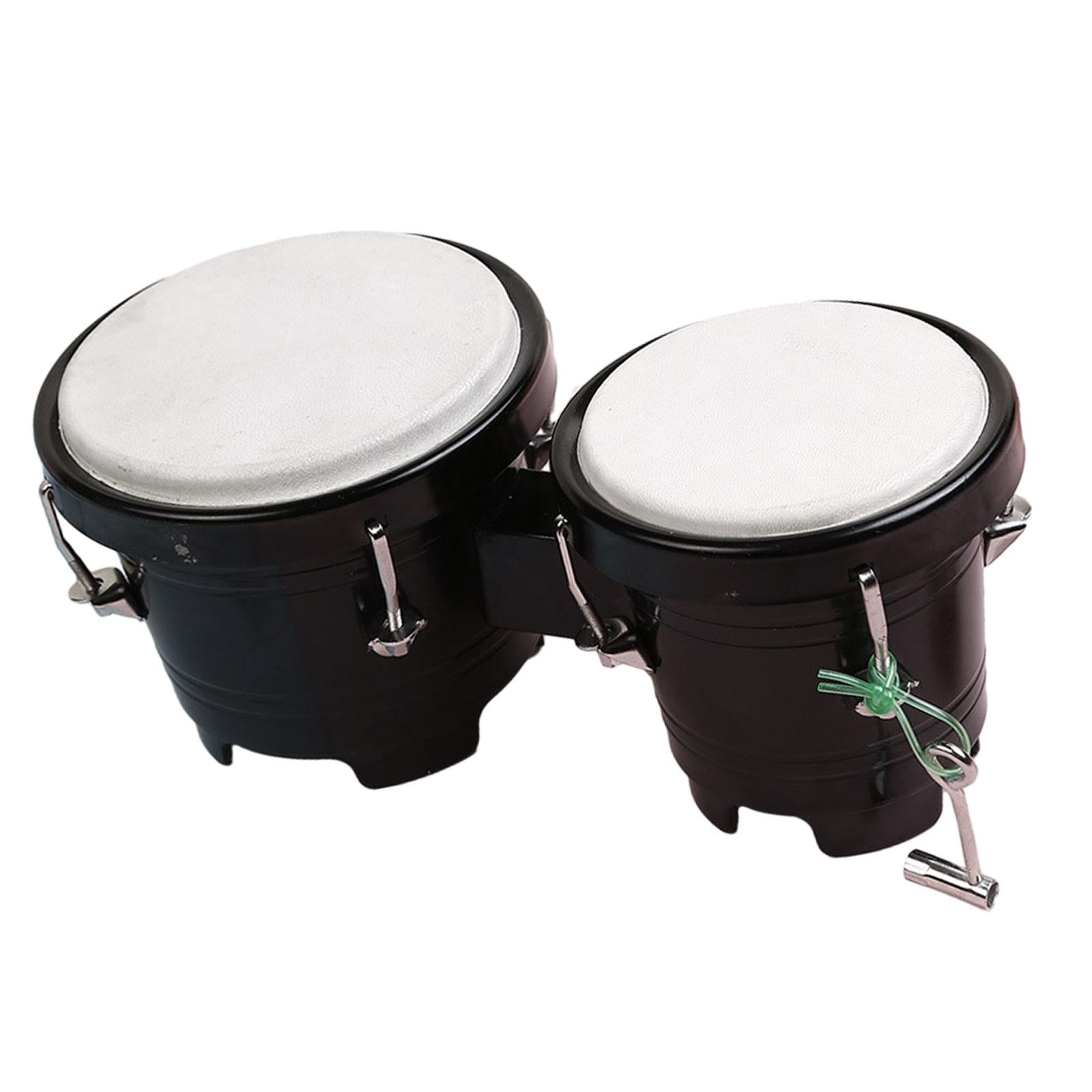 4" 5" Percussion Bongos Drum Set African Hand Drum Early Educational