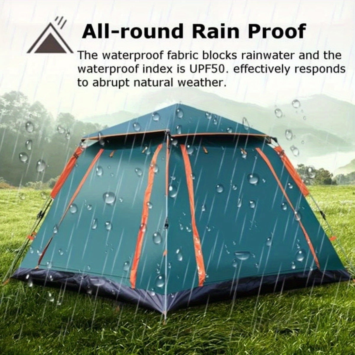 45 Person Camping Tent Outdoor Foldable Waterproof Tent with 2