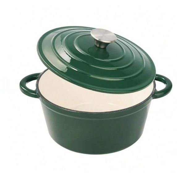 4.5 QT Enameled Dutch Oven Pot With Lid, Cast Iron Dutch Oven With Dual Handles For Bread Baking, Cooking, Non-Stick Enamel Coated Cookware