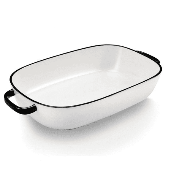4.5 Quart Ceramic Baking Dish,Serving Bakeware for Casserole,Lasagna,Gratin,Broiling,Roasting,and Baking.Large Deep 14x10x3.11 inches Pan,Safe for Oven Microwave Refrigerator Disinfection Cabinet and