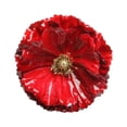 thumbnail image 1 of Northlight Shiny Poppy Flower Clip Christmas Ornament - 4.5" - Red and Gold, 1 of 3
