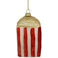 thumbnail image 1 of 4.5" Red and White Popcorn Glass Christmas Ornament, 1 of 6