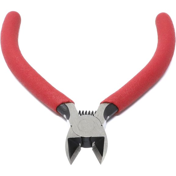 4.5" Side Cutter Diagonal Wire Cutting Pliers Nippers Repair Tool, Red, Chrome-Vanadium Steel