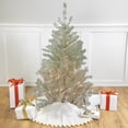 thumbnail image 1 of Northlight 4.5' Soft Metallic Champagne Artificial Tinsel Christmas Tree - Clear Lights, 1 of 6