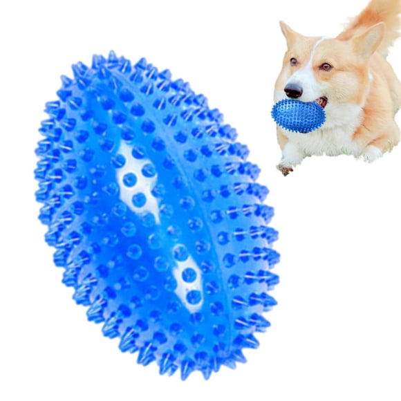 4.5" Spiky Squeaker Football Dog Toy for Medium Large Dogs Toys Heavy Duty Rubber Chew Toys for Aggressive Chewers Spiky Ball Fetch Toys for Training Clean Teeth Outdoor