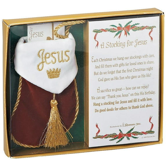 4.5" Stocking for Jesus Ornament (9214-4)