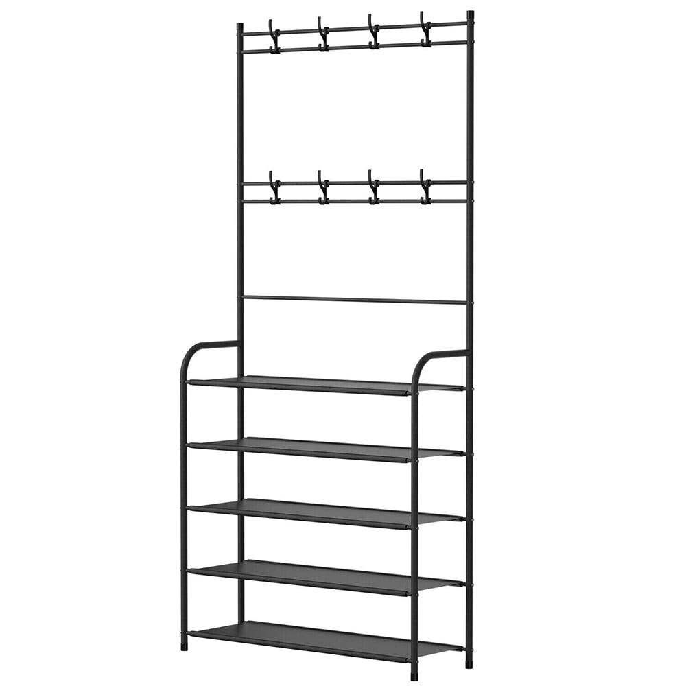 45 Tier Shoe Rack For Closet,Shoe Organizer With Hat Bag Coat Hanger Racks,Entryway Stand Shelf