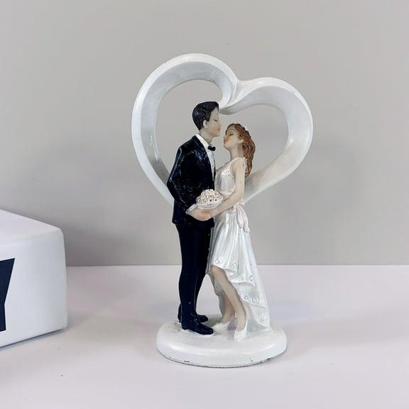 4.5" Wedding Cake Toppers Bride and Groom Figures Ornament Toy Gifts Party Decor
