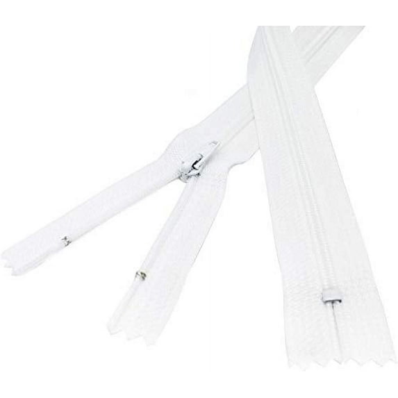 #4.5 White Closed Bottom Slipcover & Upholstery YKK Zipper - Color White - Made in The United States (1 Zippers Per Pack) (90" Inches)