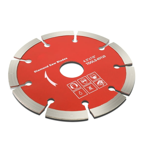 4.5 X 7/8 in. Diamond Saw Blade - Dry / Wet Steel Cut-Off Disc with Thin Kerf, Sharp Edges, For Concrete Stone Brick Masonry Cutting