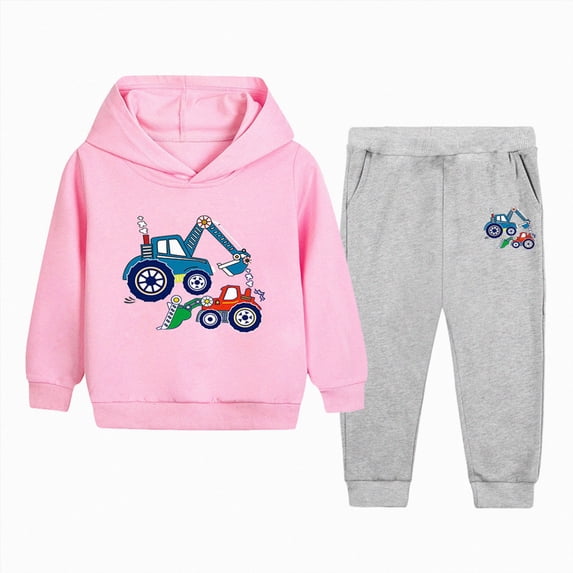 4-5 Years Child Boys Girls Sweatsuits Fall Winter Clothes Set Long Sleeve Tracksuits Crewneck Sweatshirts & Pants Outfit School Outfits