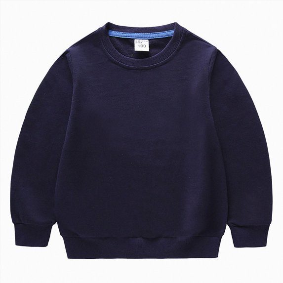 4-5 Years Child Children Round Neck Sweater Children Long Sleeve Pullover Sweatshirts Sweatshirtst Graphic Hoody 1T 2T 3T 4T 5T 6T 7T 8T 9T Navy Pullovers