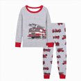 thumbnail image 1 of 4-5 Years Child Toddler Baby Boy Clothes Outfit Long Sleeve Tops+Pants 2PCS Fall Winter Pullover Sweatshirts Sets Pajamas Set Children's Gift Set Grey Sweatsuits Set, 1 of 5
