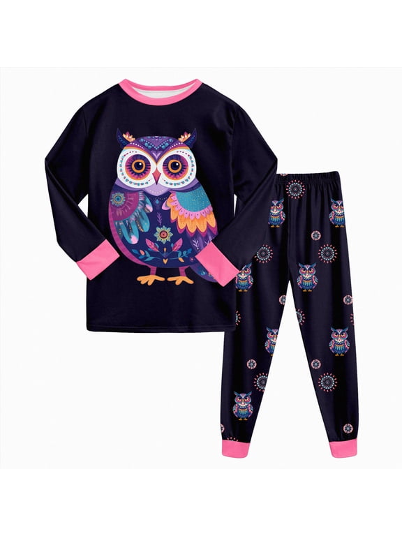 4-5 Years Girl Boy Fall Winter Back-To-School Outfits Casual 2PCS Pants Set Long Sleeve Sweatshirt Tops and Sweatpants Joggers for 0 6 12 18 24 M 1t 2t 3t 4t 5t Pajamas & Dailywear,Hot Pink