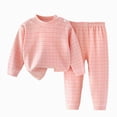 thumbnail image 1 of Girls 2-Piece Long Sleeve Pajama Set with Cartoon Print,Soft Cotton Sleepwear, 1 of 4