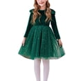 thumbnail image 1 of 4-5 Years Girls' Long Sleeve Dresses Tulle Princess Dress Toddler Festive Wedding Summer Cotton Party Birthday Tutu 4-11 Year, 1 of 7