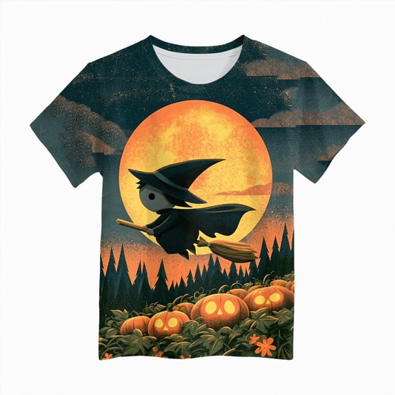4-5 Years Halloween Short Sleeved T Shirt Girls Halloween Tee Toddler Girl Birthday Shirt Tshirts Girls